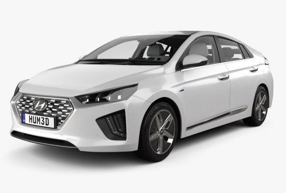 Hyundai Ioniq hybrid with HQ interior 2019 3D