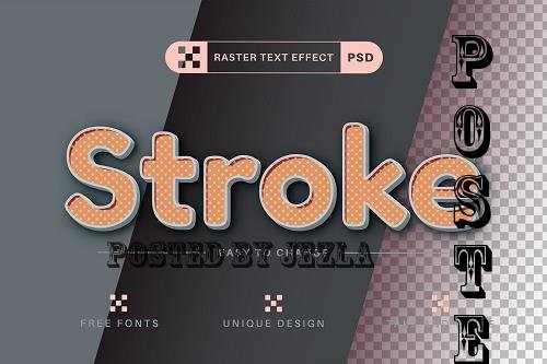 Stroke Polka Dot Editable Text - 7310475
