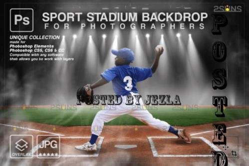Baseball Backdrop Sports Digital V3 - 7328576