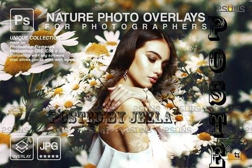 Digital flower backdrop overlays V17 - 7328734