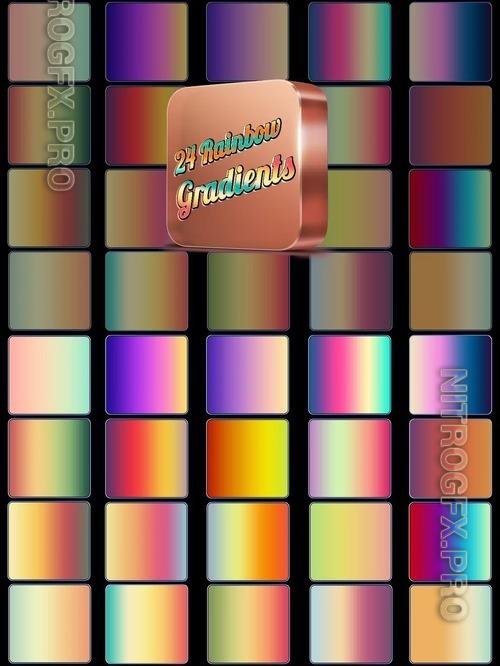 24 Rainbow Gradients Photoshop Actions