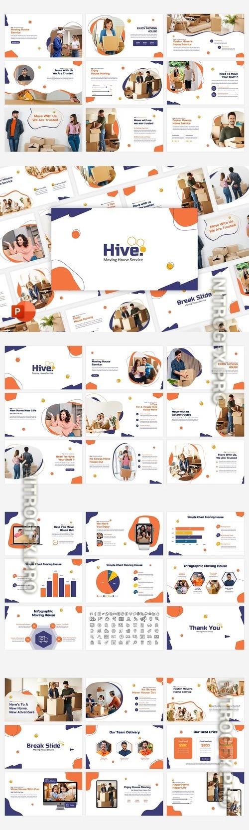 Hive - Moving House Service PowerPoint Template