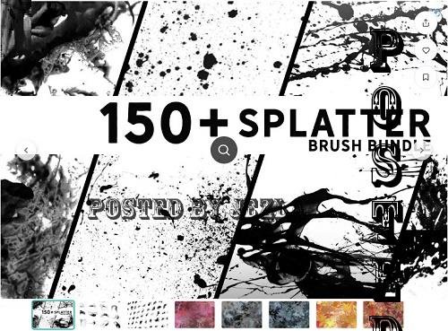 150+ Photoshop Splatter Brush Bundle - 5260197