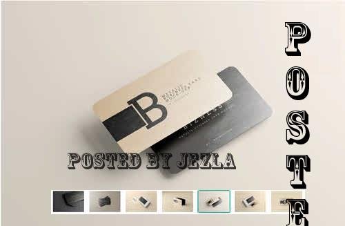 Metal Business Card Mockups - 7411794