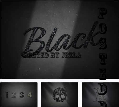 Black Glitter Logo & Text Effect - 7399625