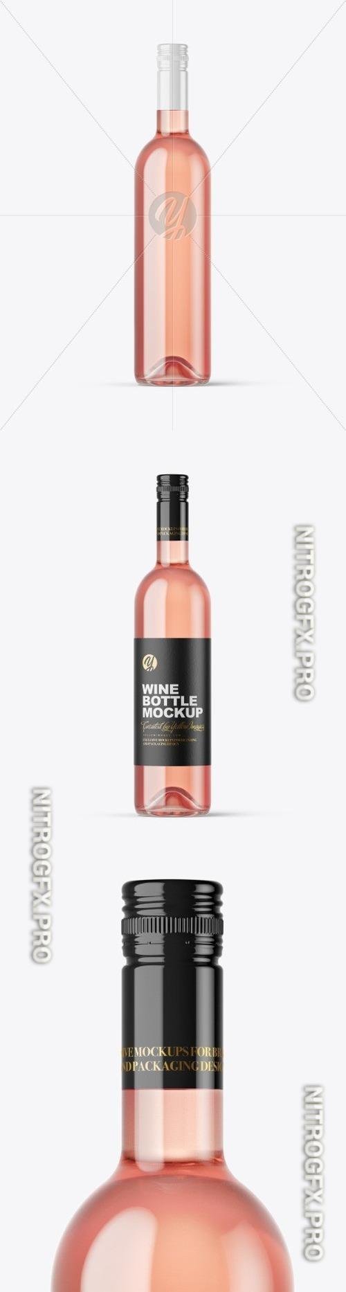 Rose Wine Bottle Mockup 50170