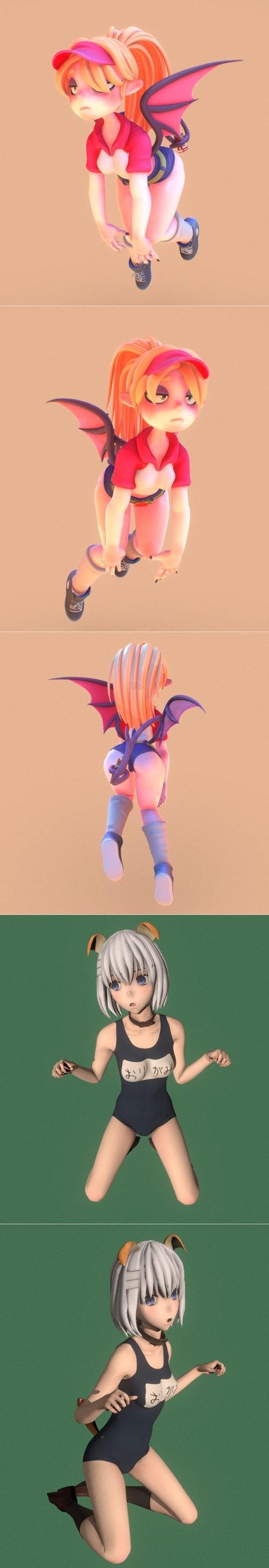 Shyenne The Succubus and Origami Tobiichi 02 – 3D Print