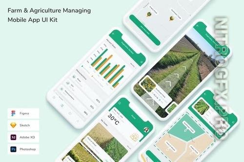 Farm & Agriculture Managing Mobile App UI Kit