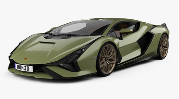 Lamborghini Sian with HQ interior 2022 3D