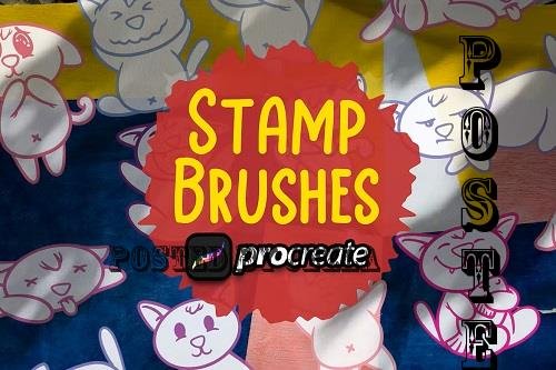 Cute Cat brush Stamp Procreate