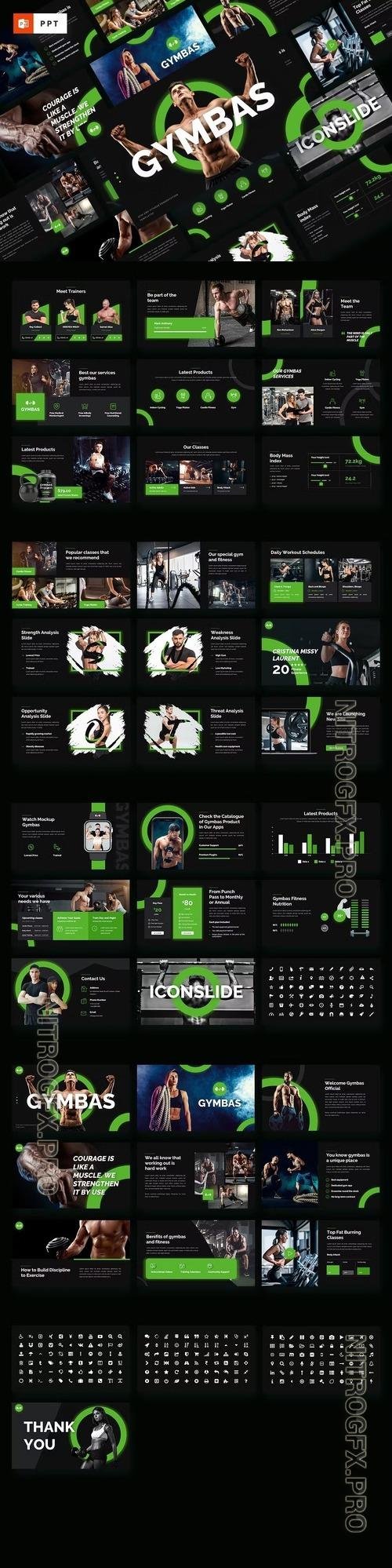 GYMBAS - GYM & Fitness Powerpoint Template