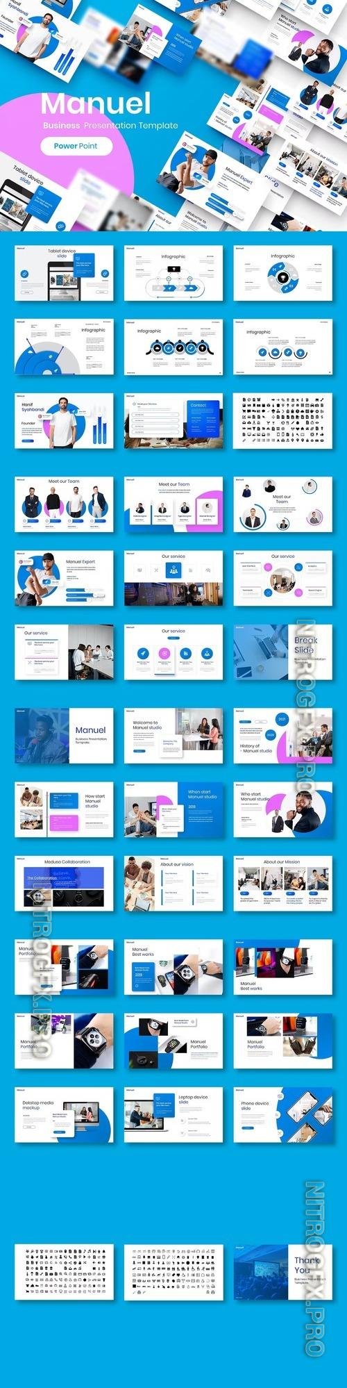 Manuel - Business Powerpoint, Keynote and Google Slides Template