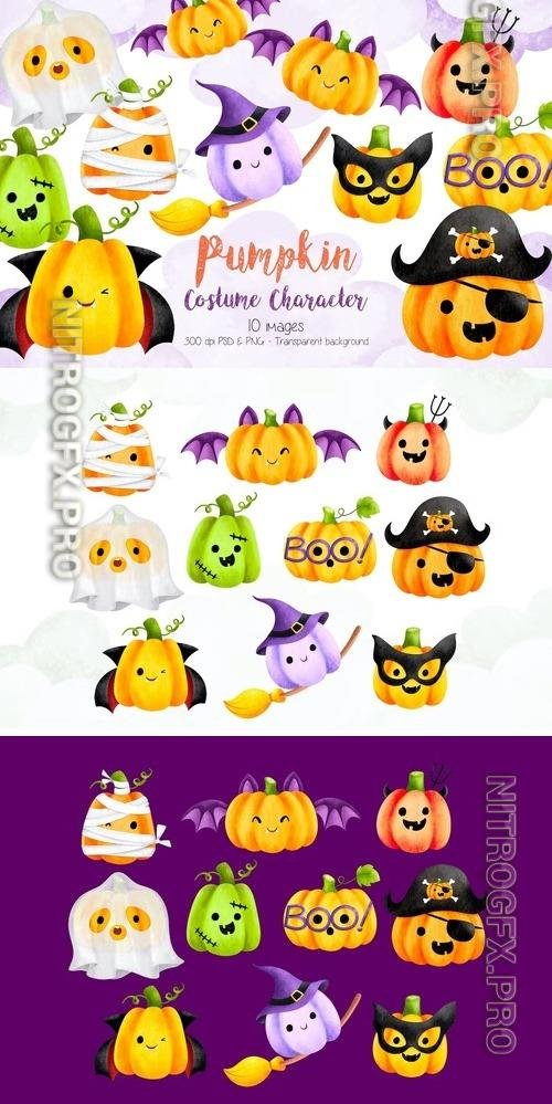 Halloween Pumpkin Costume Character