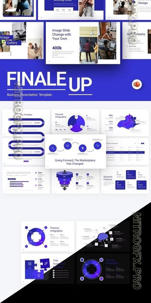 Finale Up Blue Creative Business PowerPoint