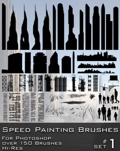 150+ Speed Painting Brushes Pack for Photoshop