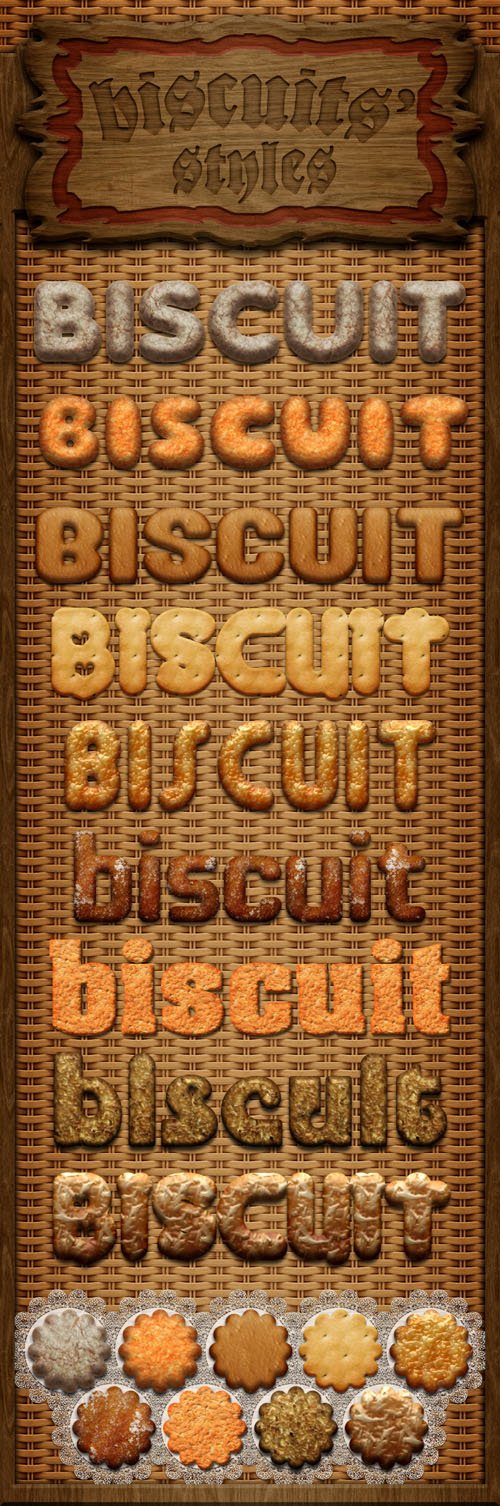 9 Biscuit Styles for Photoshop