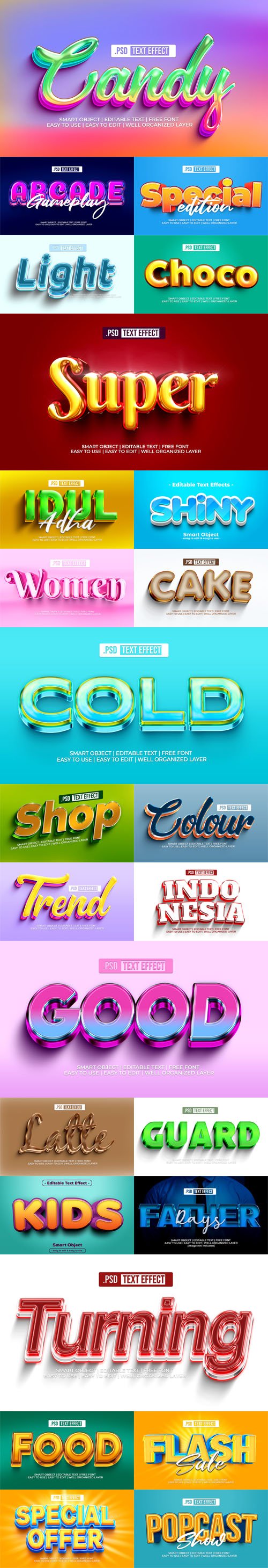 25 Brilliant Text Style Effects for Photoshop Vol.1
