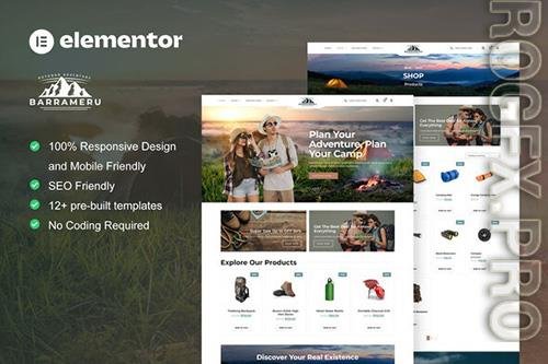 ThemeForest - Barrameru - Outdoor Adventure Camping Store Elementor Pro Template Kit - 40073824
