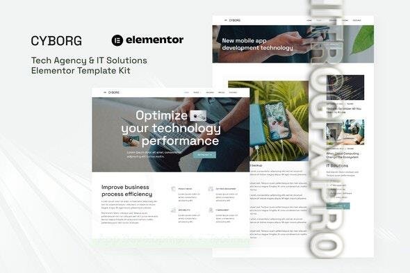 ThemeForest - Cyborg - Tech Agency & IT Solutions Elementor Template Kit - 40031206