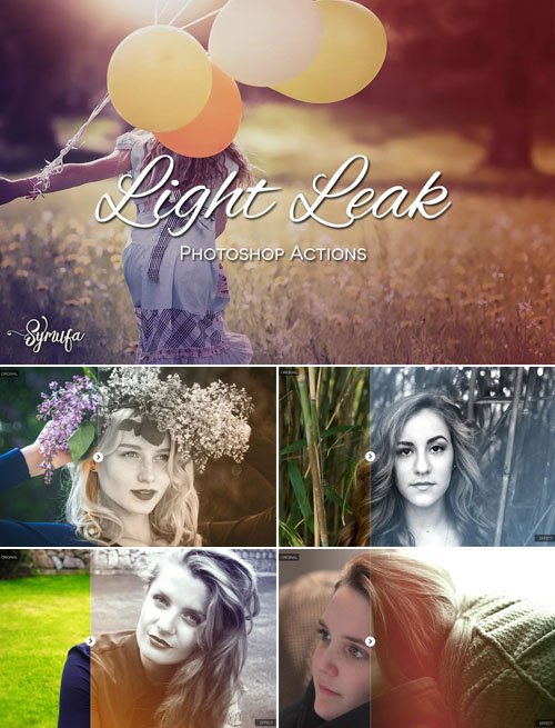25 Premium Amazing Light Leaks Actions for Photoshop
