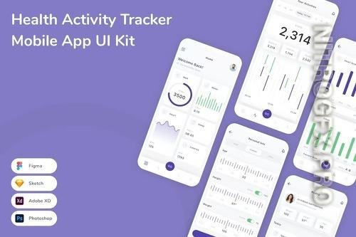 Health Activity Tracker Mobile App UI Kit