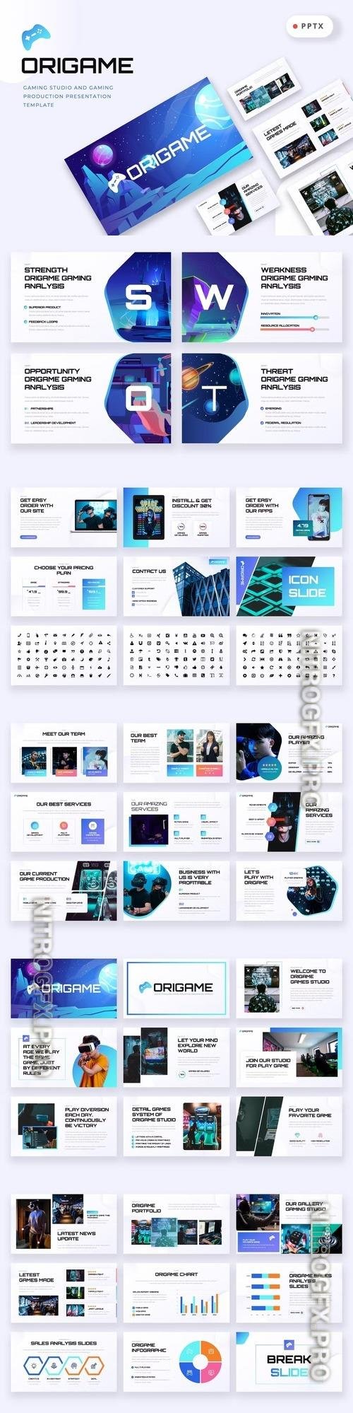 ORIGAME - Gaming Studio Powerpoint Template