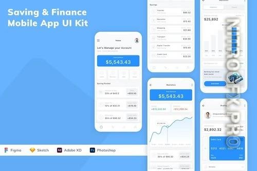 Saving & Finance Mobile App UI Kit