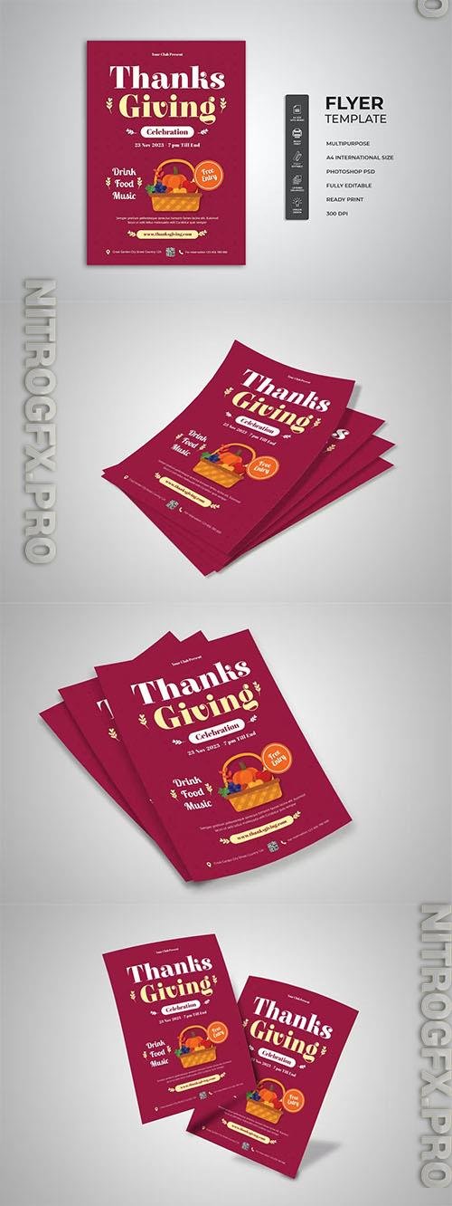 Thanksgiving Celebration Flyer vol 2 PSD