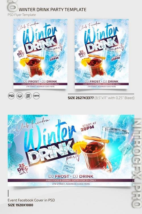 WINTER PARTY TEMPLATE + INSTAGRAM POST (PSD)