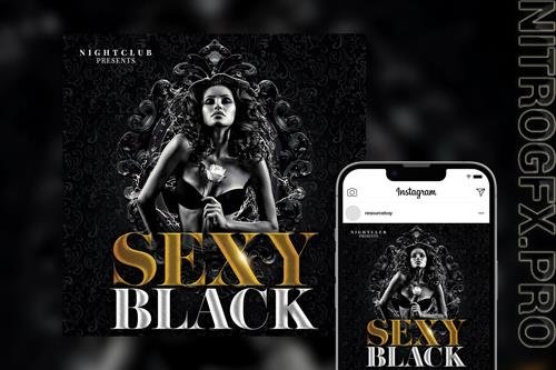 Black and White Sexy Party Instagram Post Template