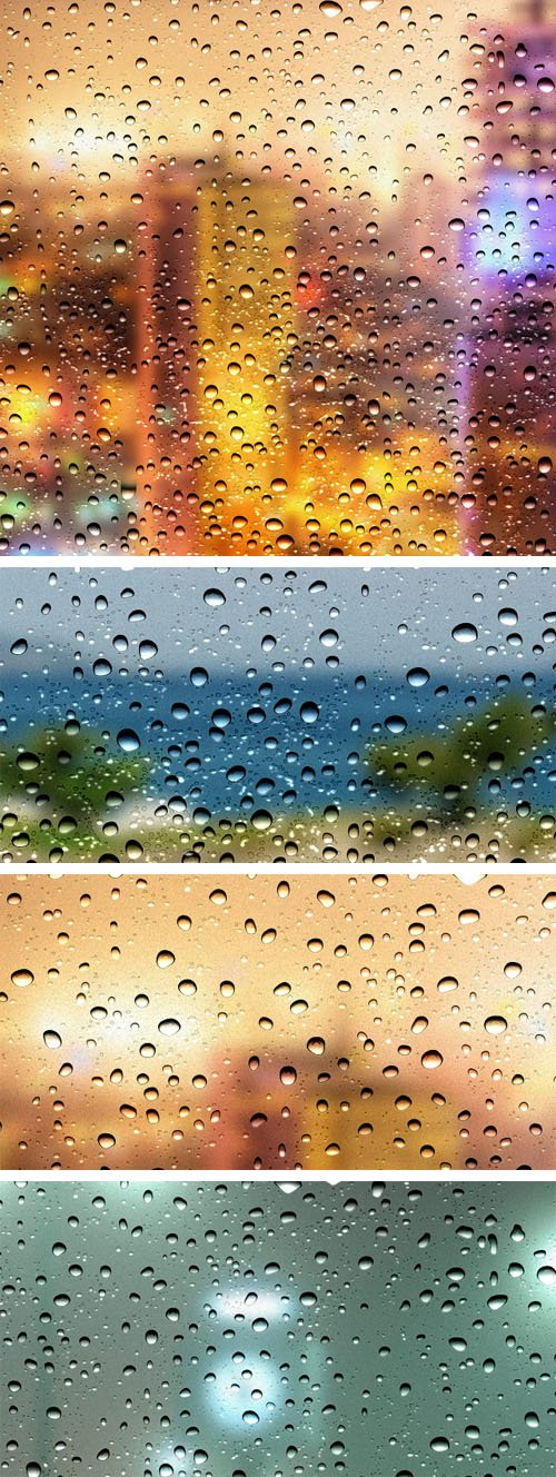 Water Drops on Glass - Texture Effect for Photoshop