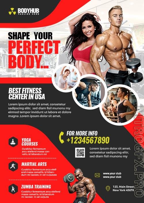 Health and Fitness Gym Premium Flyer Design PSD vol 2