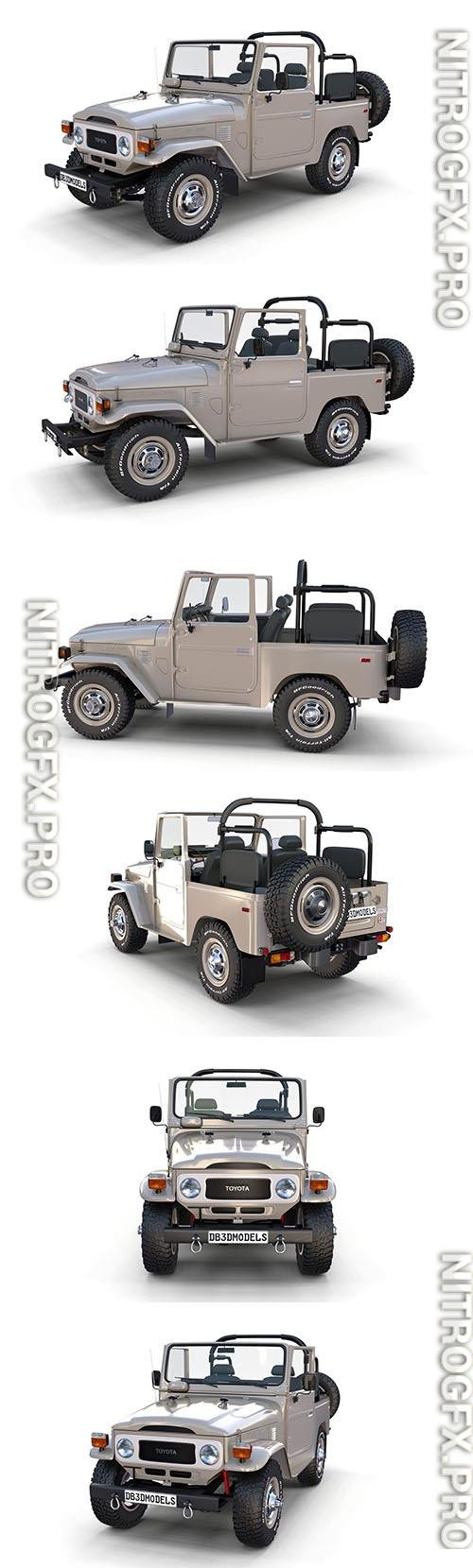 Toyota Land Cruiser FJ 40 Top Down with Interior 3D Models
