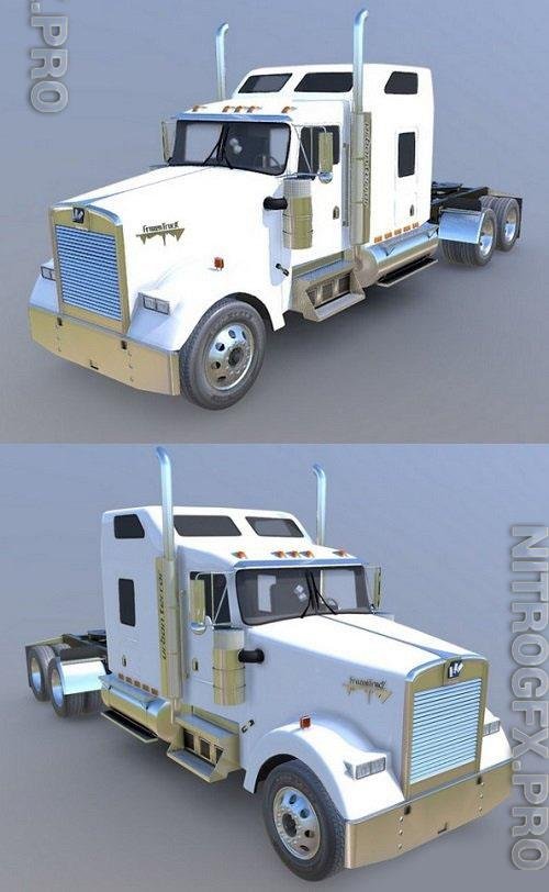 SM Truck Semi 01 PBR 3D Models