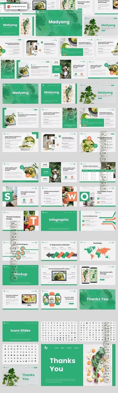 Madyang - Healthy Food Powerpoint, Keynote and Google Slides Template