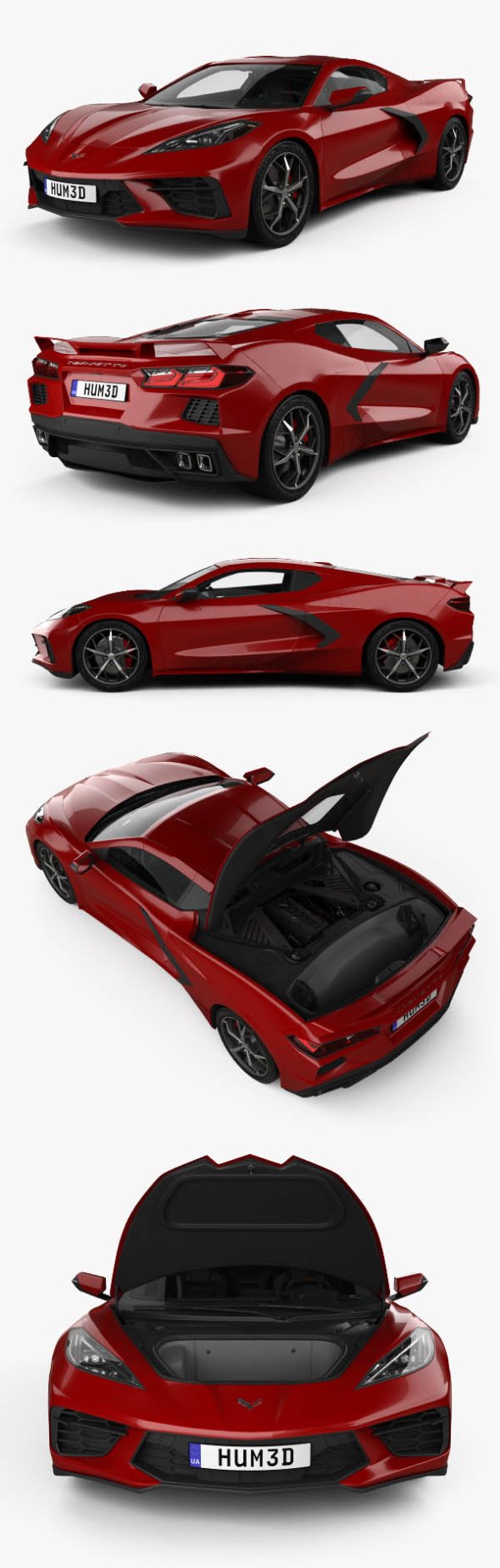 Chevrolet Corvette Stingray with HQ interior and engine 2022