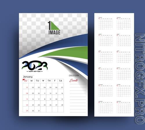 Vector 2023 calendar happy new year design with sapce of your image vol 1