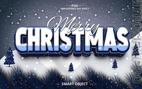 PSD merry christmas text effect psd text effect design