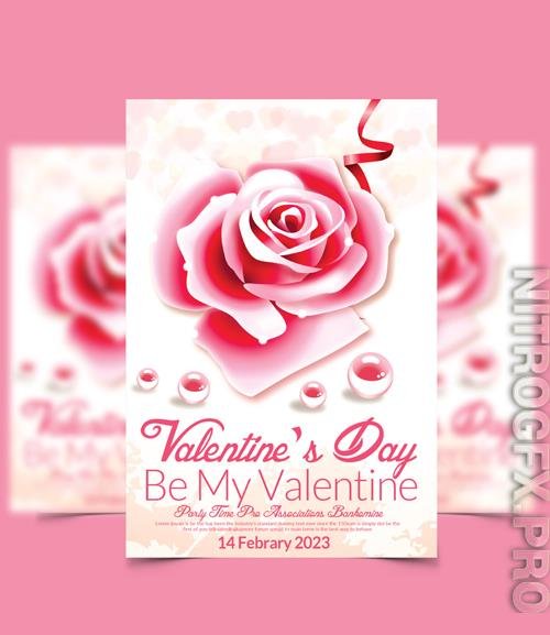 PSD Happy Valentine Day Party Flyer Design Vol 2