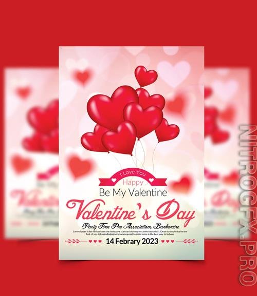 PSD Happy Valentine Day Party Flyer Vol 4