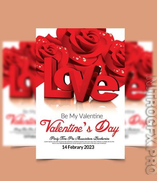 PSD Happy Valentine Day Party Flyer Vol 3