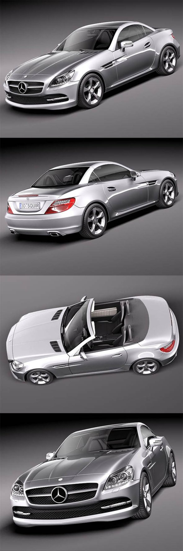Mercedes Benz SLK 2012 3D Model