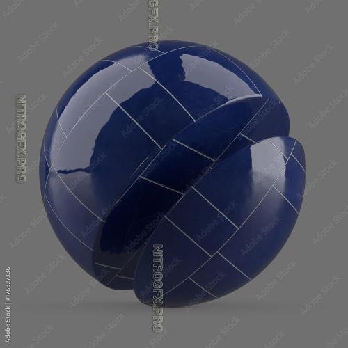 Glossy ceramic blue tiles 176327336 MDL