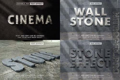 Set of Stone Editable Text Effect