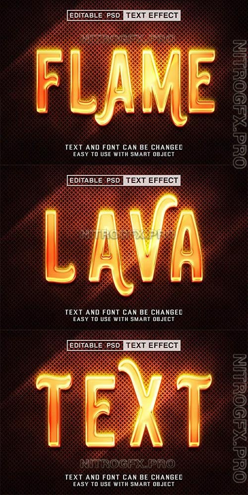 Flame Editable Text Effect