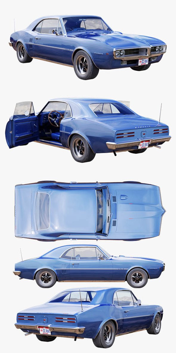 Pontiac firebird 1967 3D Model