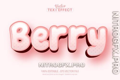 Berry - editable text effect, cartoon font style