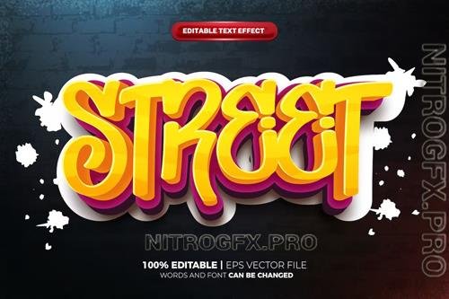 3D street graffiti text effect - EPS file