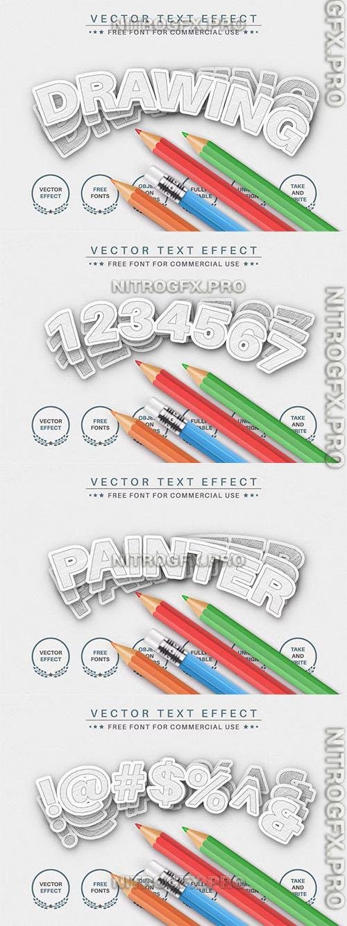 CreativeMarket - Pencil Drawing Editable Text Effect - 6831200