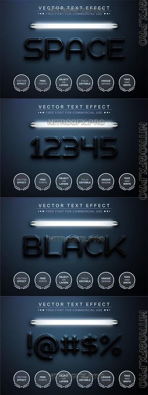 Space - editable text effect, font style